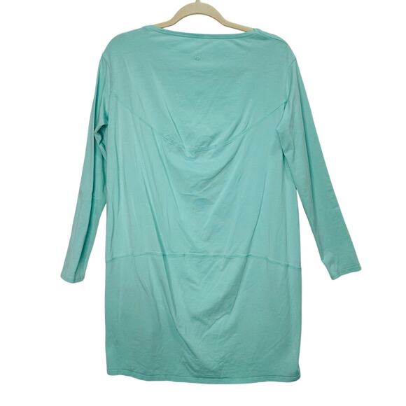 Lululemon Back in Action Long Sleeve Pima Cotton Dress in Blue Wild Mint size 4 - Picture 6 of 8